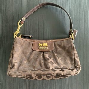 Coach Madison Brown Op Art Mini Hand Bag 41991